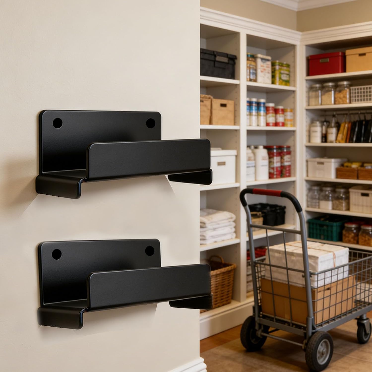  Support Mural D'échelle,avec Vis, Fixation Murale En Acier, Gain De Place | Support En Métal Pour échelle, Rangement Atelier - Pour Béton, Bois, Chaise, Meubles, Outils, Maison, Abri, Atelier,