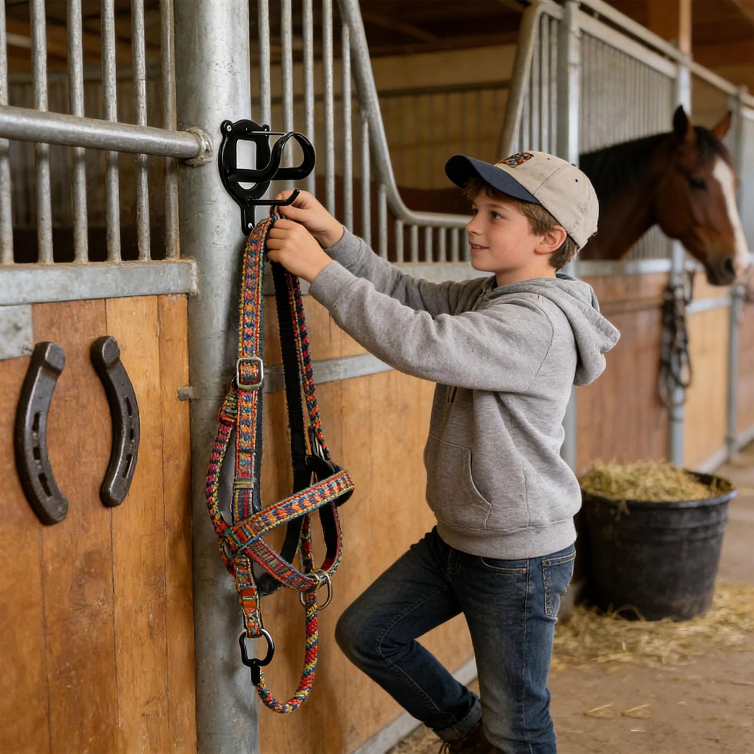  Lot De 12 Attaches En Fer Pour Une Organisation Stable Et Garage Avec Matériel De Montage - Finition Mate Permanente Contre L'oxydation Pour Un Rangement Flexible - Fixations D'entrée - Matériel De