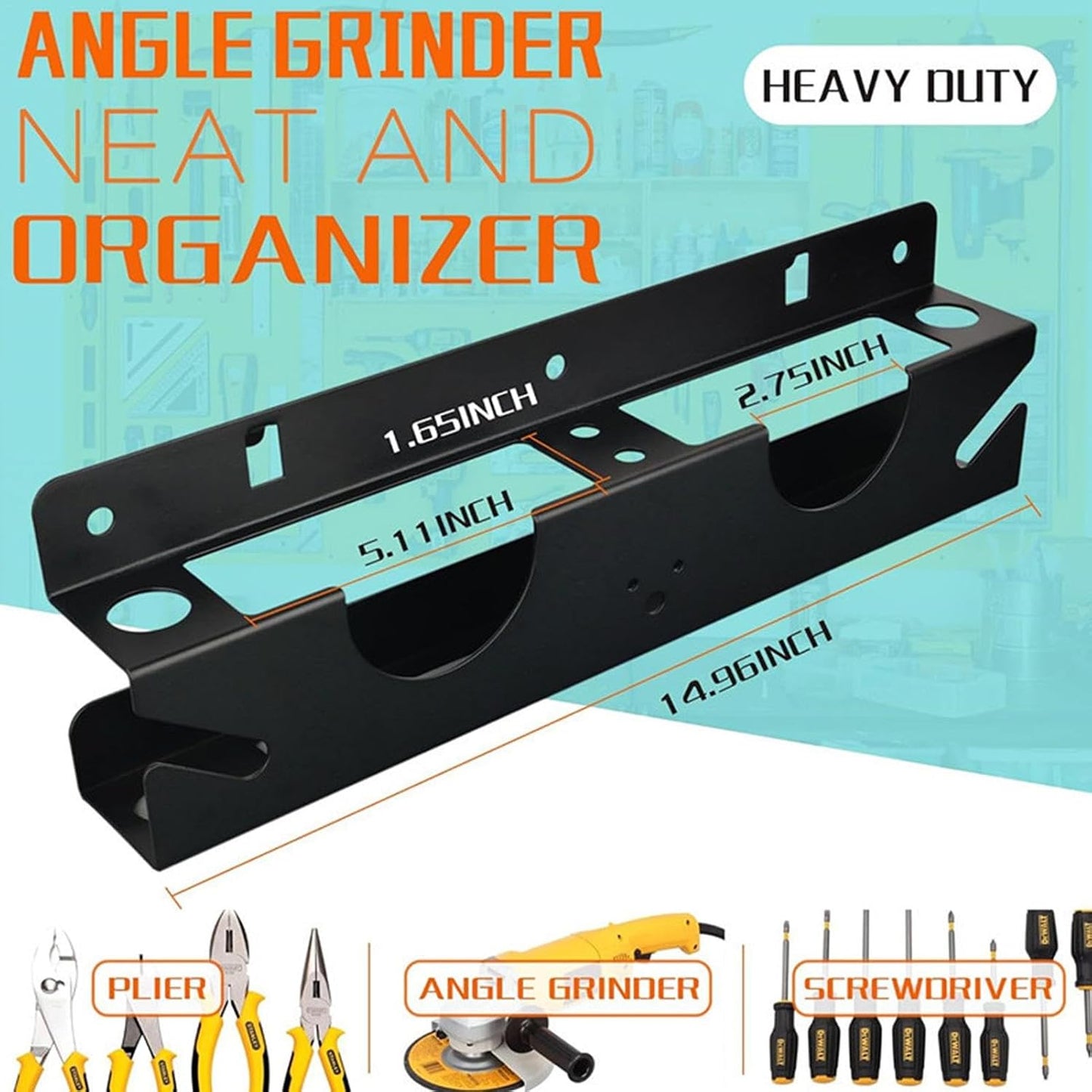  Support De Meuleuse D'angle, Support De Rangement Pour Meuleuse D'angle, Organisateur Mural, Solutions De Rangement D'outils, Organisation De Garage, Porte-outils Multifonctionnel, Rangement D'outils