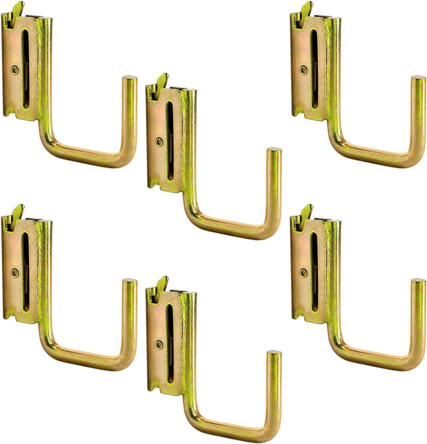  Lot De 6 Crochets En Forme De J En Fer Conçus Pour Des Configurations Rapides Et Une Prise Ferme Sur Les Protections De Rail E Crochets J Pour Camions Commerciaux Clip Anti-desserrage