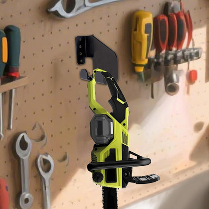  Générique Porte-Tronçonneuse Murale | Organisateur D'Outils De Jardin En Acier Carbone,Étagère De Stockage Multifonction Pour Scie à Chaîne Atelier Garage Jardin
