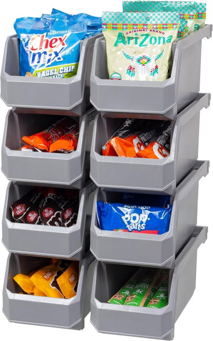  ReadySpace Lot De 4 Conteneurs En Plastique Extra Larges Pour Organiser Et Ranger Les Placards, La Cuisine, Le Bureau Ou Le Garde-manger, 37,5 X 41,9 X 17,8 Cm, Noir