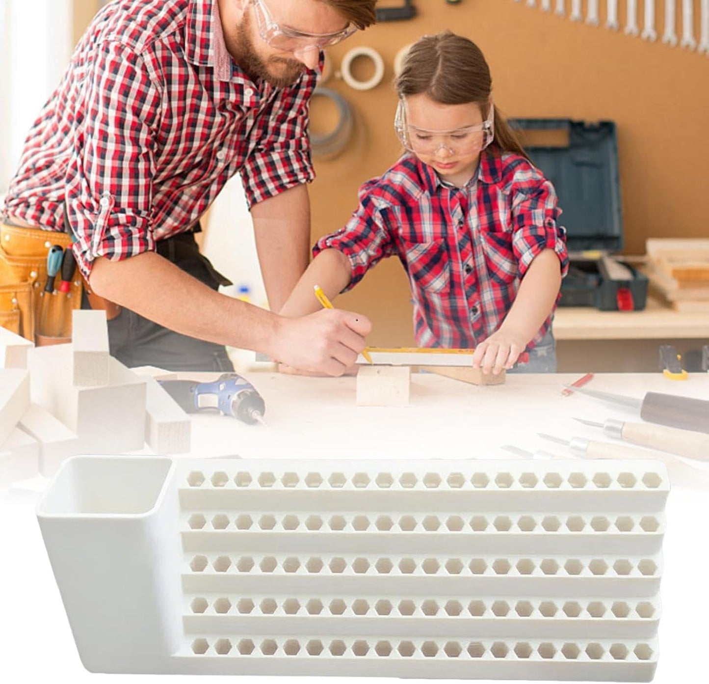 GENERIC Porte-tournevis | Support De Rangement Pour Embouts De Tournevis | Organiseur Mural Superposé Pour Mécanicien, électricien, Charpentier, Garage, Jardin, Maison, Sous-sol