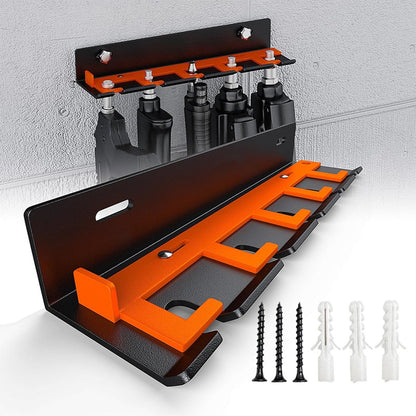  Porte-outils Mural Robuste Avec 5 Fentes Dédiées Coulissantes Sécurisées, Construction En Métal Antirouille