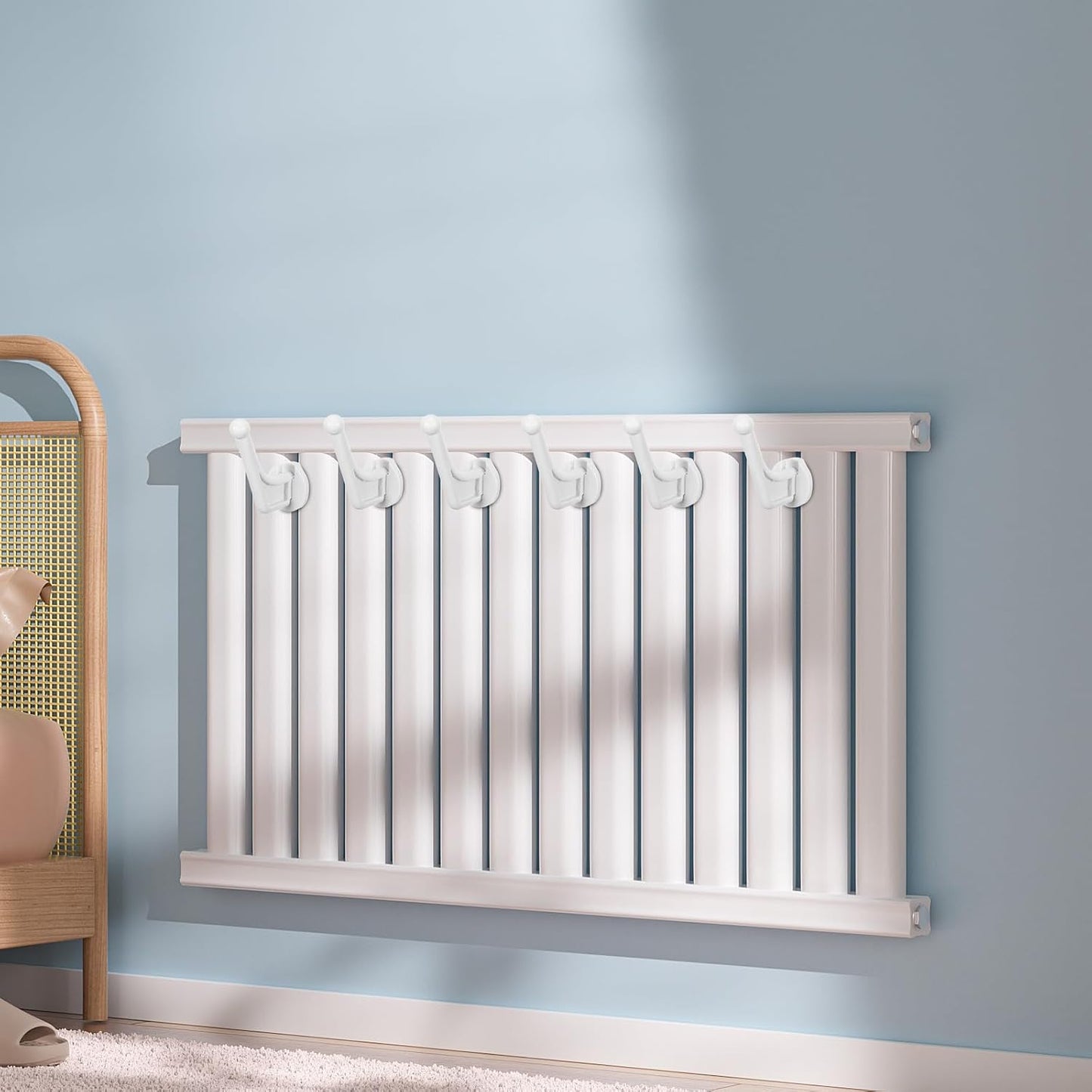  VALICLUD Crochets Muraux Forme Polyvalente En Plastique Blanc Pour Radiateur Lot De 20 Support Solide Et Installation Rapide Maison Salle De Bain