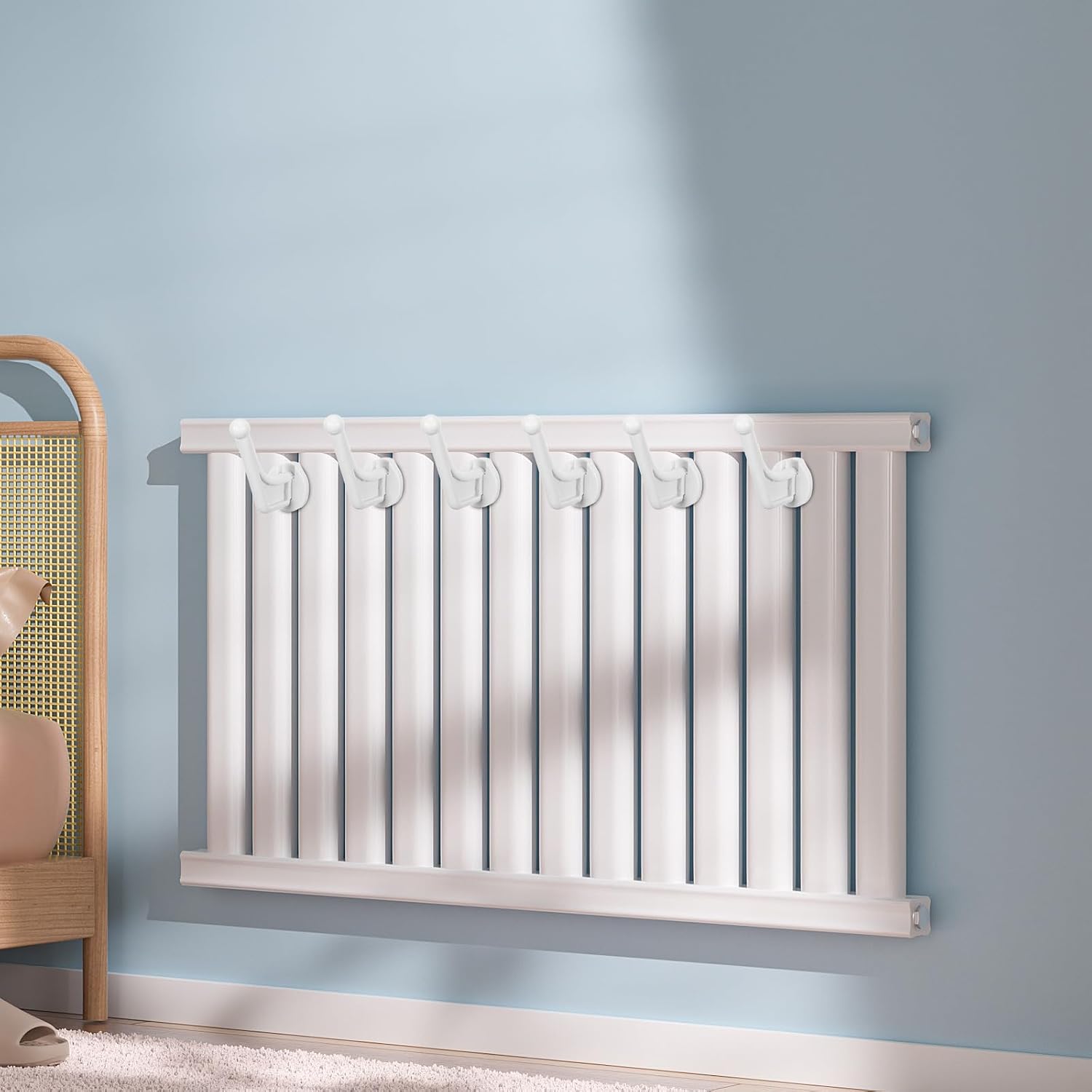  VALICLUD Crochets Muraux Forme Polyvalente En Plastique Blanc Pour Radiateur Lot De 20 Support Solide Et Installation Rapide Maison Salle De Bain