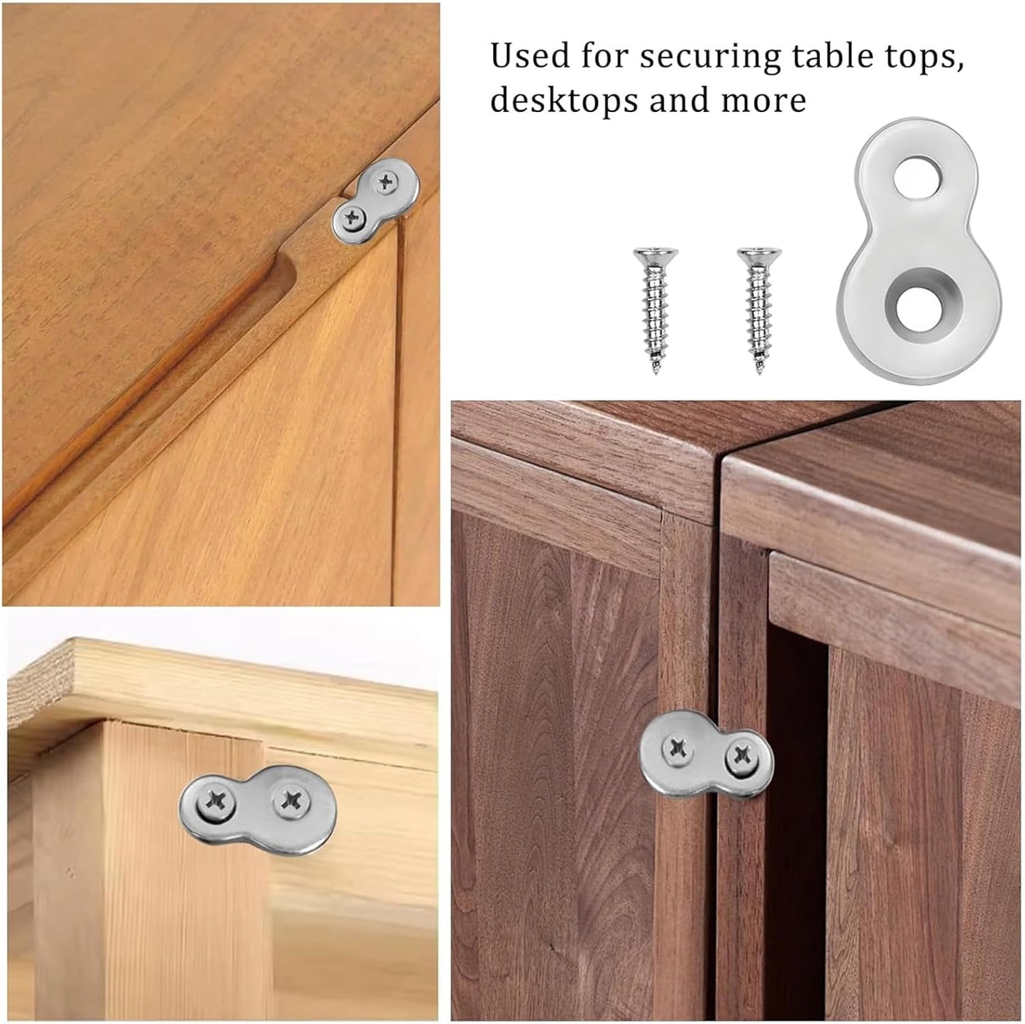  Lot De 30 Plaques De Fixation Solides Pour Placard Avec Plaque De Menuiserie En Métal Non Revêtue D'érosion Pour Les Connexions De Matériel D'armoire
