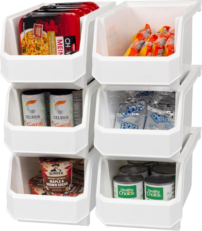  ReadySpace Lot De 4 Conteneurs En Plastique Extra Larges Pour Organiser Et Ranger Les Placards, La Cuisine, Le Bureau Ou Le Garde-manger, 37,5 X 41,9 X 17,8 Cm, Noir