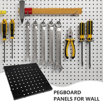  Cabilock Panneau Perforé Et Rangement Organisateur Mural En Plastique Noir, Gain De Place Pour Atelier De Loisirs Créatifs, Pour Salle De Bain Et Établi