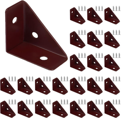  Lot 24 Supports D'étagère Triangulaires Robustes En Acier Laminé à Froid Pour Fixation Meubles Et De Bureaux(Black)