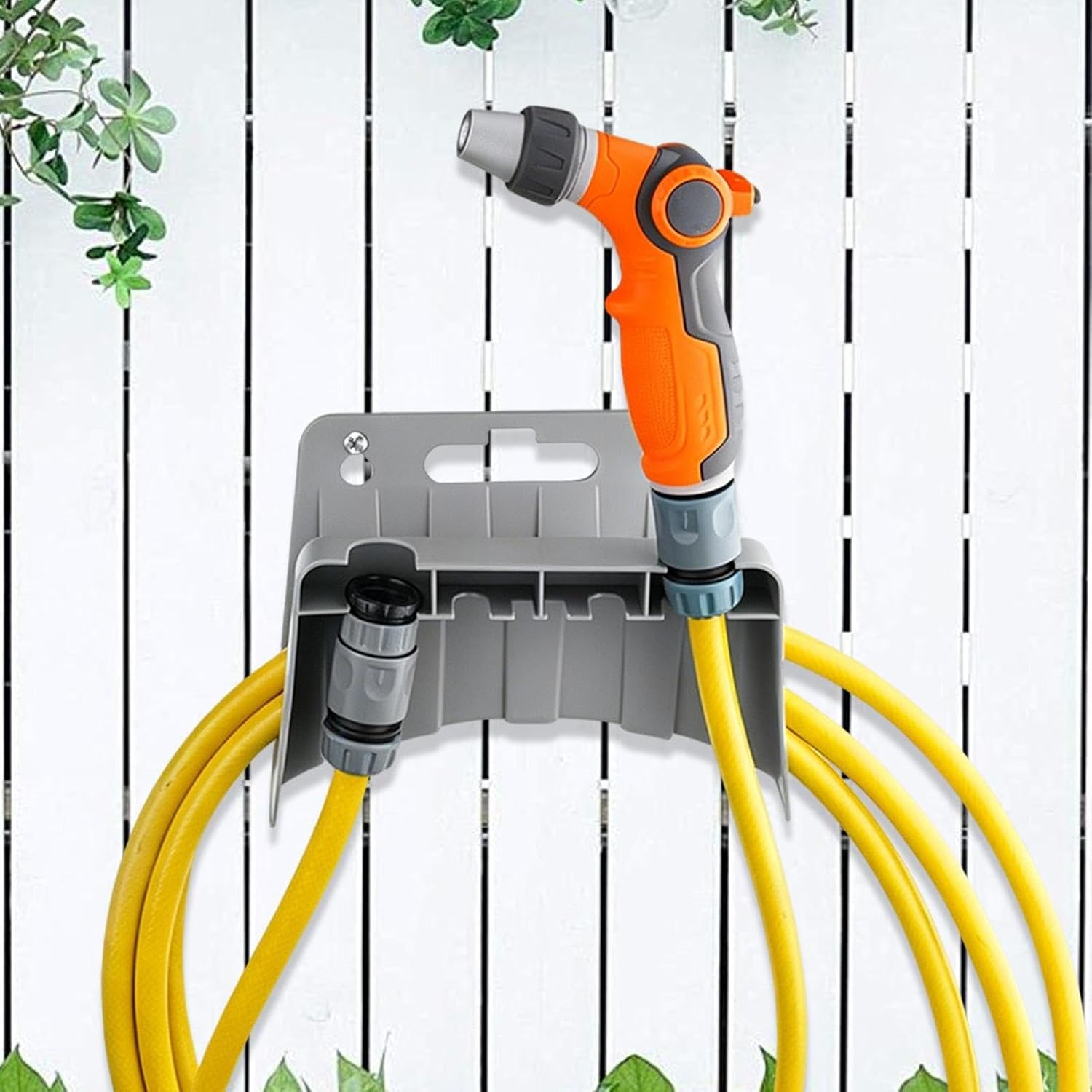 GENERIC Support De Tuyau D'arrosage – Support Mural Robuste | Support De Tuyau Extérieur – Pour Tuyau, Pont, Rail, Clôture, Maison, Piscine, Camping-car, Balcon, Garage, Tracteur