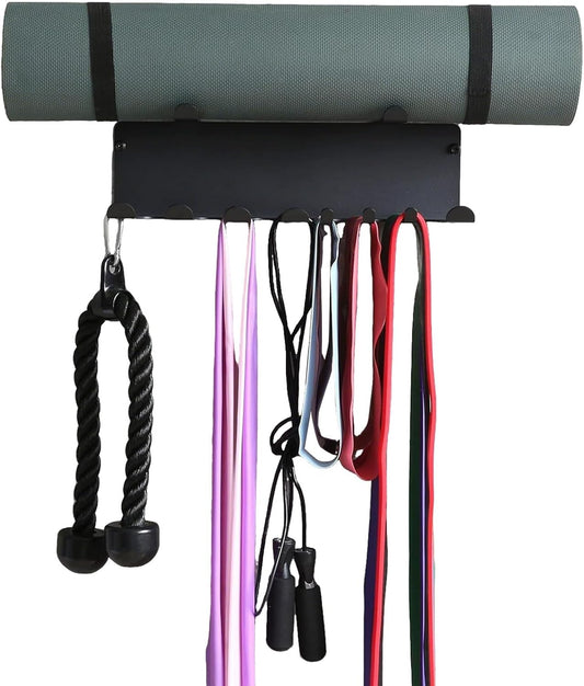  Porte-Bandes De Résistance | Rangement Pour Équipement Sportif - Support Mural Robust Étagères Gain De Place Pour Salle D'Entraînement Maison Fitness Yoga Garage
