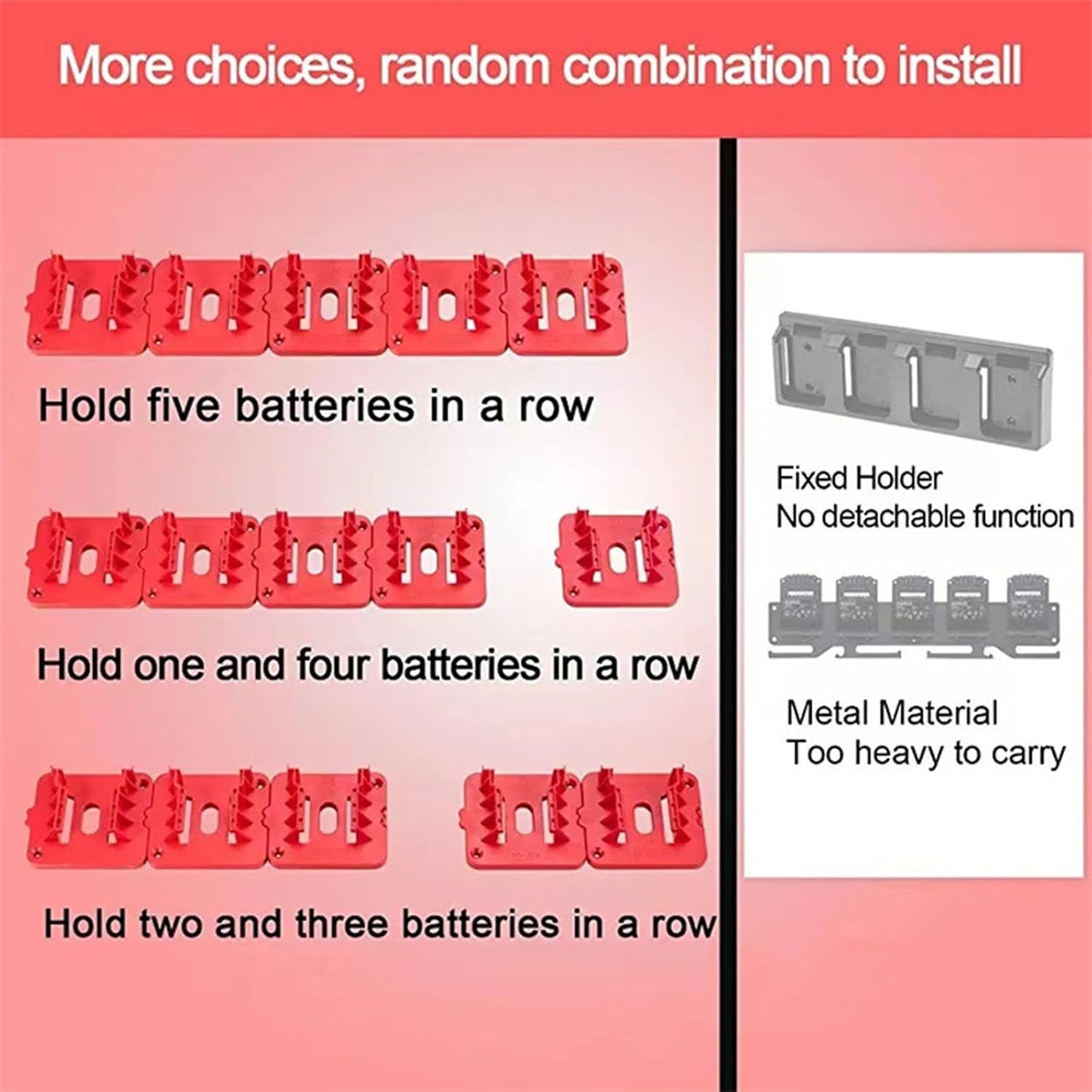  Interfaces D'épissure - Base De Batterie Pour Support De Batterie De La Série 18 V - Personnalisez Vos Besoins De Fixation