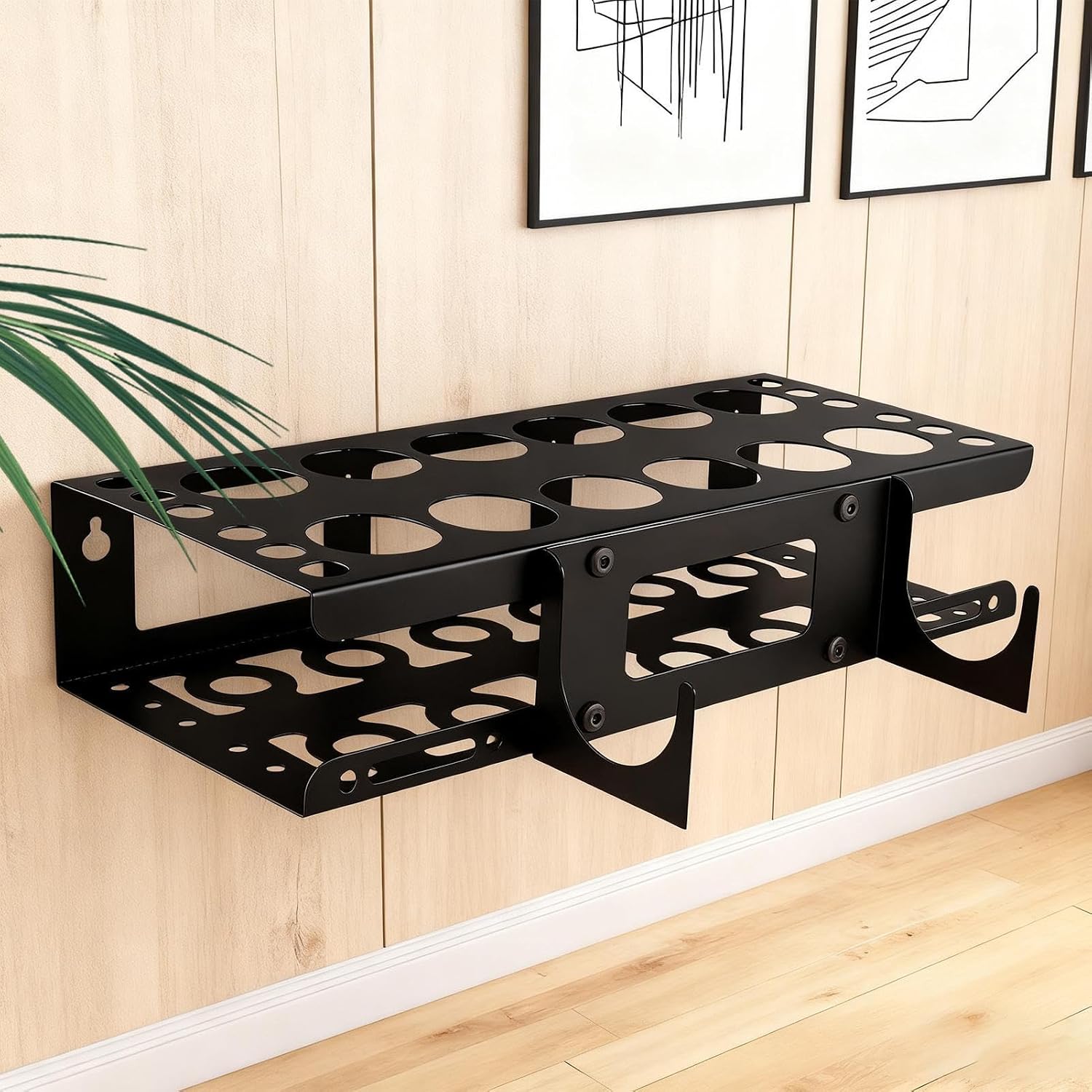 GENERIC Support De Rangement, 12 Emplacements De Grande Capacité, Support Mural Pour Outils De Calfeutrage à La Main | Pour Dortoir, Atelier De Réparation, Garage, Atelier, Salon