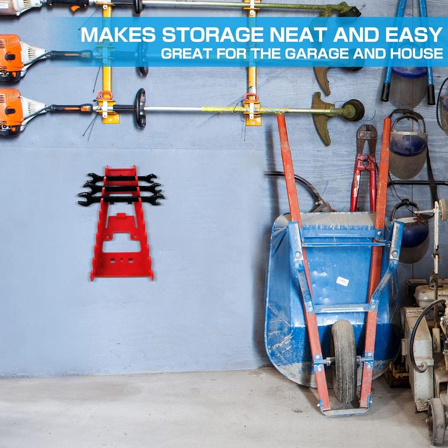  Wrench Organizer, Heavy Duty Wrench Rack Pegboard, 8.66x4.72 Inches Space Saving Screwdriver Tool Storage Stand For Workshop, Garage, Repair Shop, And Living Room