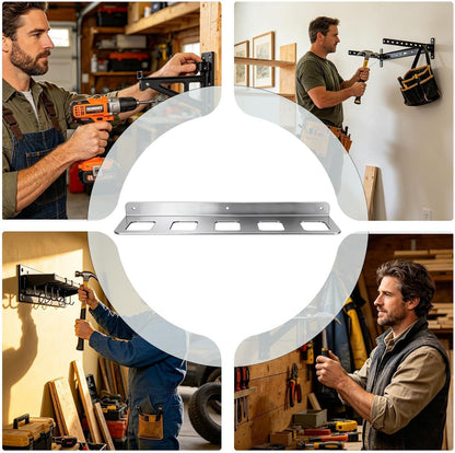 GENERIC Organisateur Mural Pour Les Outils - Support Mural 5 Fentes Pour Marteaux De Garage - Rangement Pour Marteaux Et Outils,pour Clés Tournevis Atelier Remise Maison Usine