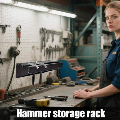  Générique Hammer Rack, Wall Mounted Storage Stand, Rust-Proof Organizer Garage, Workbench Accessories, Multi-Functional Tool Holder For Home Improvement And Workshop, 13.8 Inches
