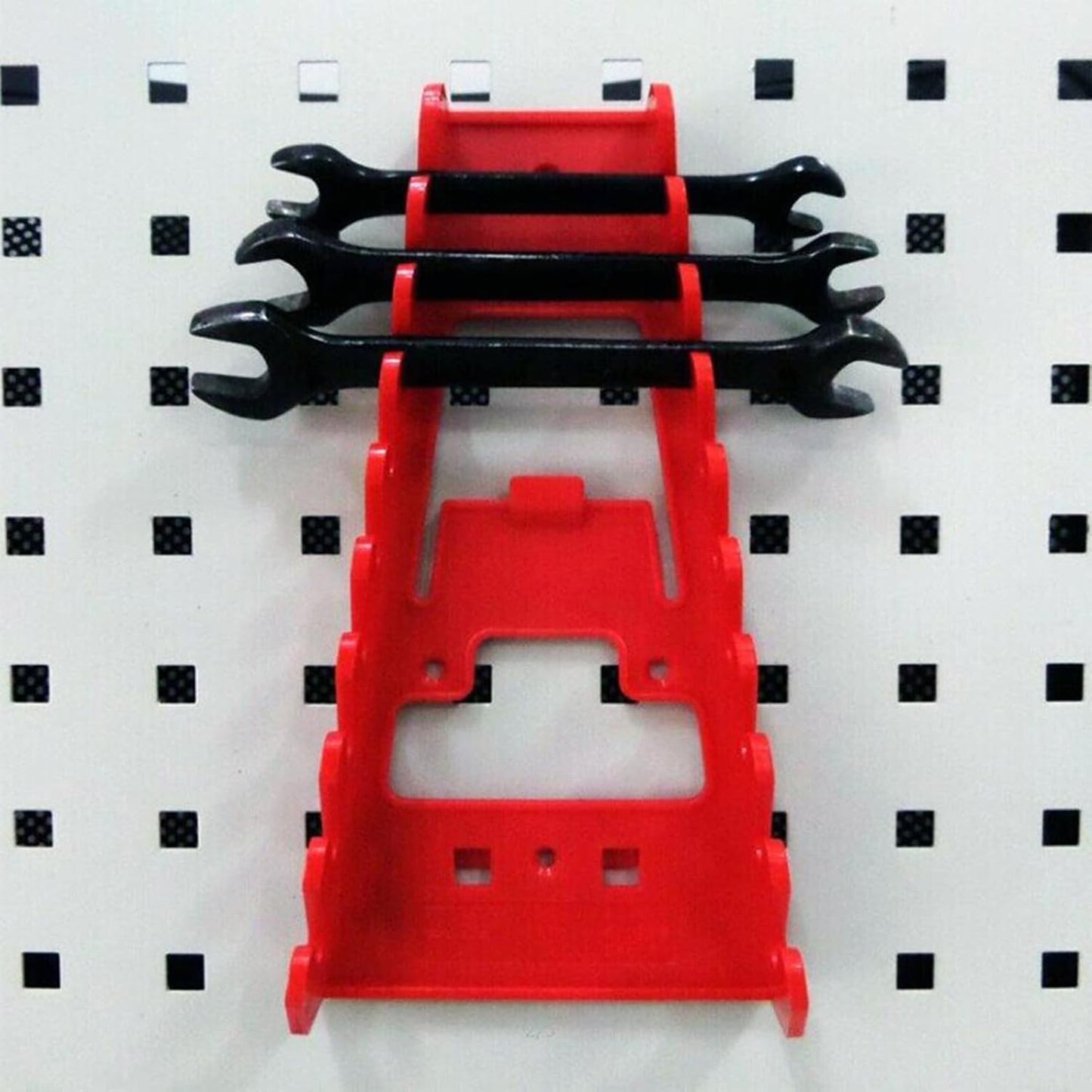  Wrench Organizer, Heavy Duty Wrench Rack Pegboard, 8.66x4.72 Inches Space Saving Screwdriver Tool Storage Stand For Workshop, Garage, Repair Shop, And Living Room