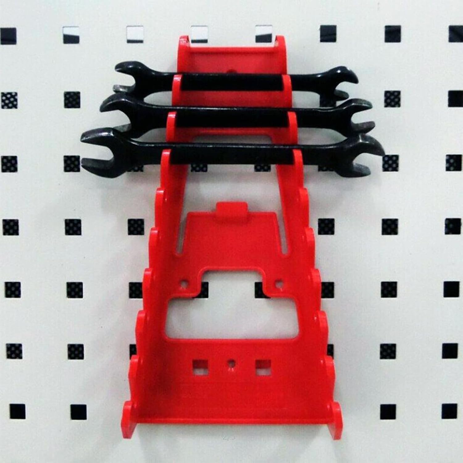  Wrench Organizer, Heavy Duty Wrench Rack Pegboard, 8.66x4.72 Inches Space Saving Screwdriver Tool Storage Stand For Workshop, Garage, Repair Shop, And Living Room