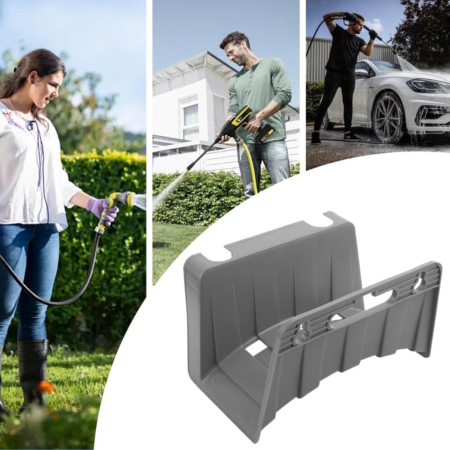  Support Mural Robuste Pour Tuyau D'arrosage | Pour Tuyau, Terrasse, Rail, Clôture, Maison, Piscine, Camping-car, Balcon, Garage, Tracteur