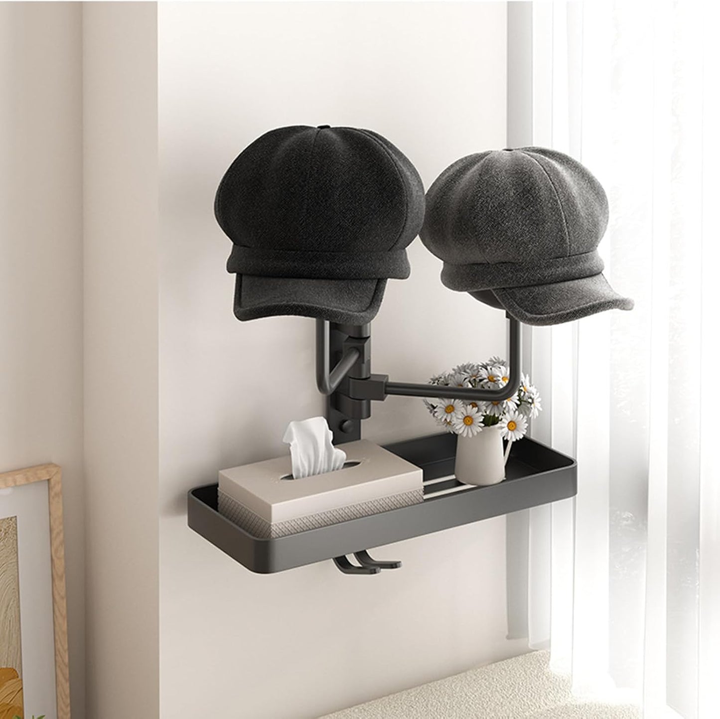  Motorcycle Safety Hat Holder, Motorcycle Safety Hat Stand, Safety Hat Rack Wall Mount, Motorcycle Gear Storage, Helmet And Gloves Holder, Motorcycle Gear Organizer With Wall Mount For Safety Hats