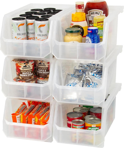  ReadySpace Lot De 4 Conteneurs En Plastique Extra Larges Pour Organiser Et Ranger Les Placards, La Cuisine, Le Bureau Ou Le Garde-manger, 37,5 X 41,9 X 17,8 Cm, Noir
