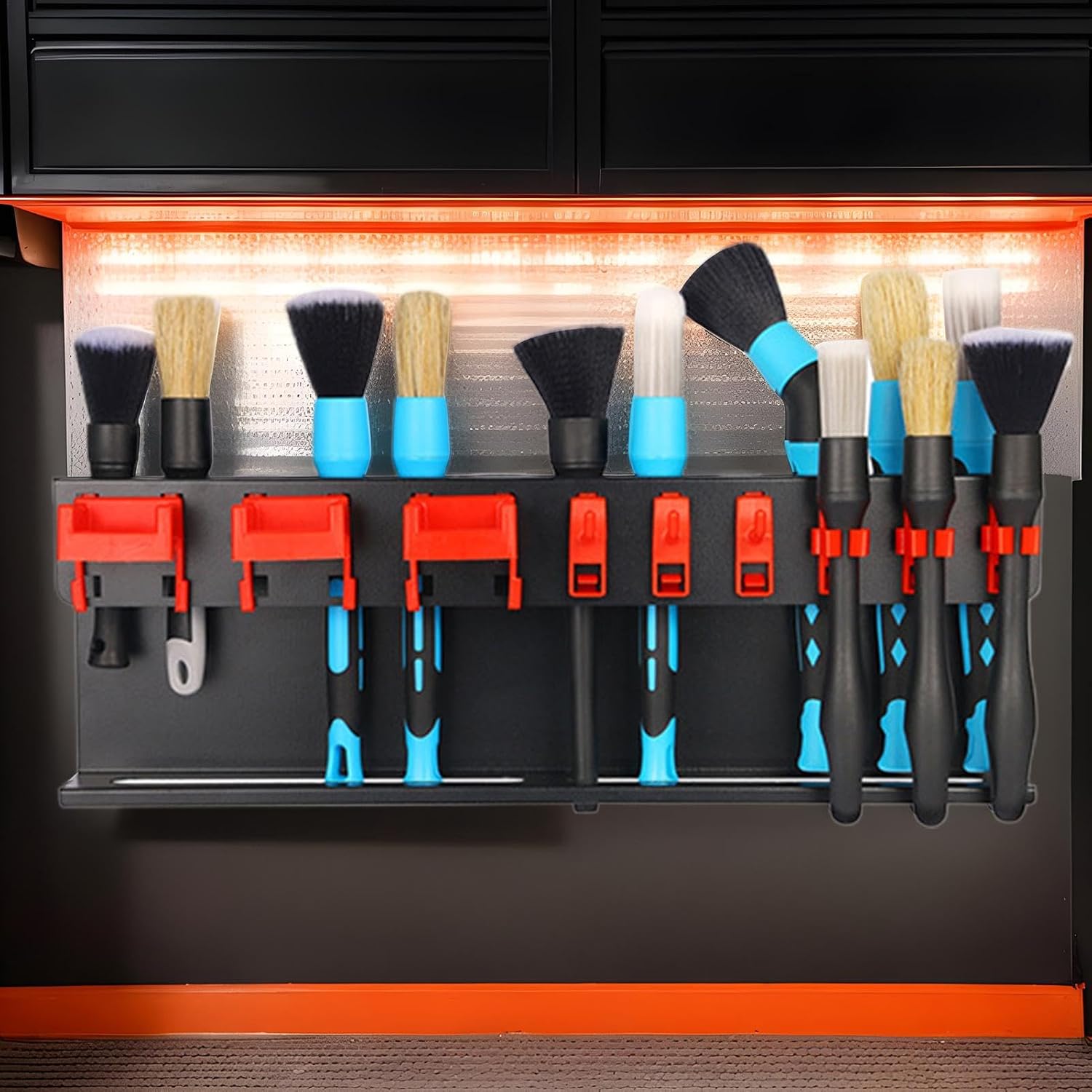  Garage Tool Organizer, Multi-Functional Spray Bottle Holder, Air Tool Rack, Detailing Bottle Organizer, Wall-Mounted Storage For Home Garages, Spray Bottles, And Abrasives With 17.72x6.1x2.36 Inches