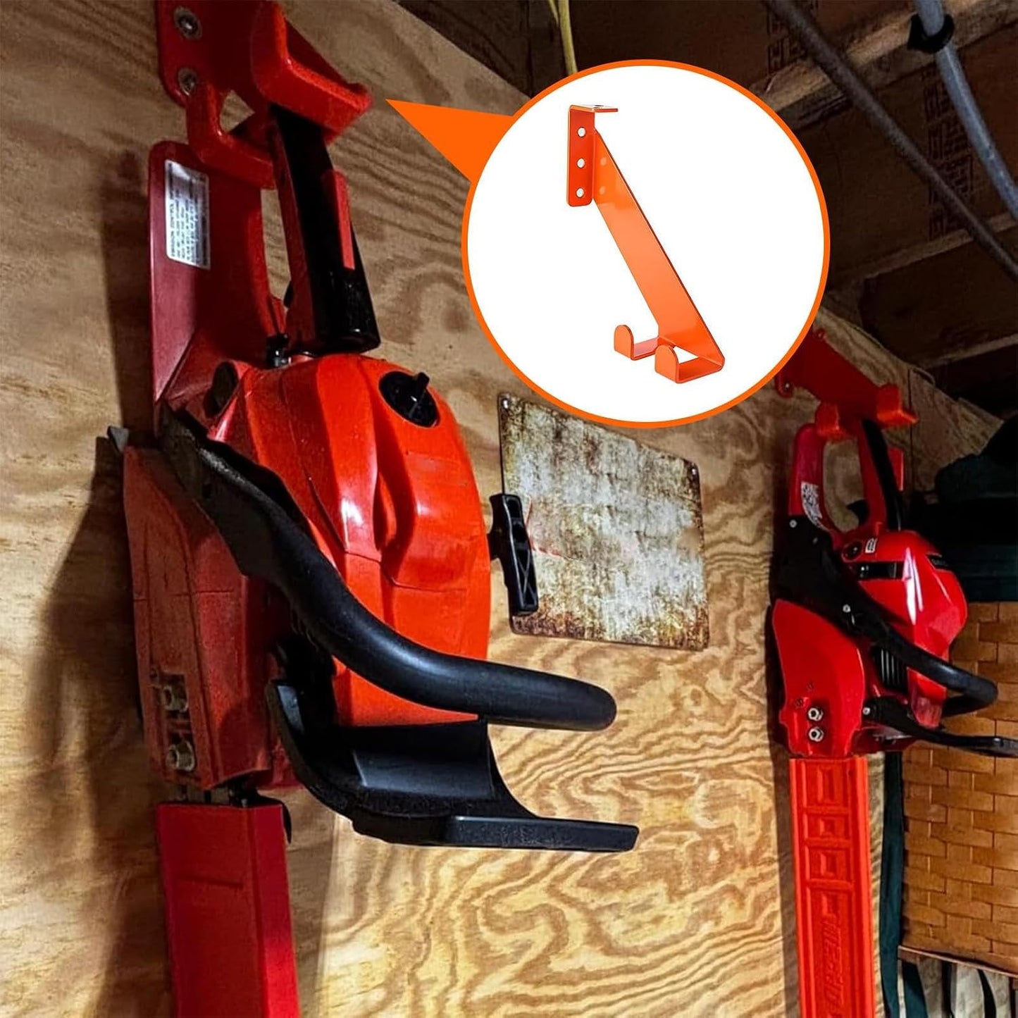  Générique Porte-Scie Murale En Acier Inoxydable,Support Pour Tronçonneuse De Garage | Rack 82 Kg Capacité Pour Atelier Jardin Remise Maison