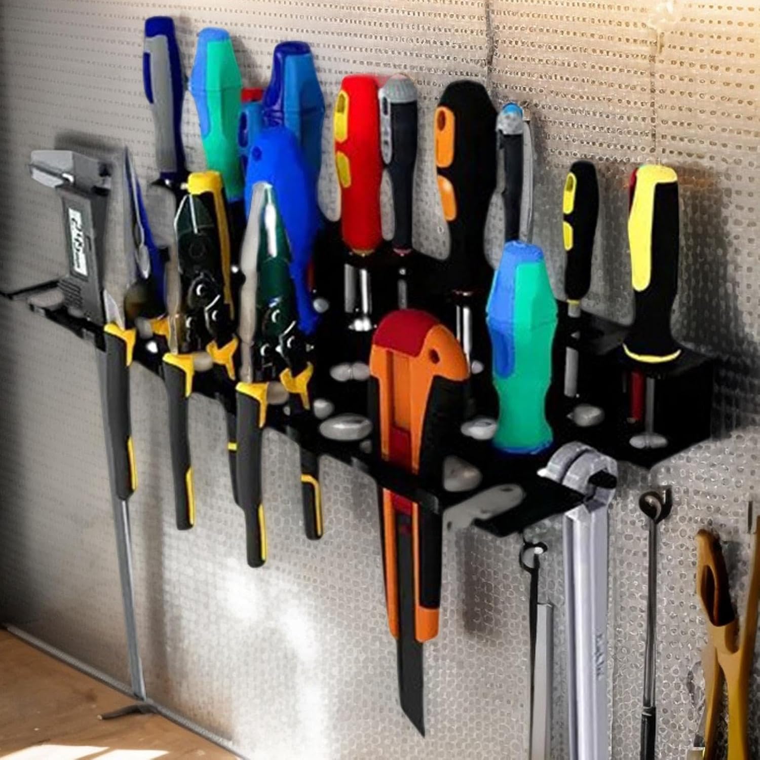 GENERIC Organisateur De Porte-tournevis, Organisateur D'outils En Métal, Support De Rangement De Clés, Organisateur D'outils De Pince, Organisateur De Porte-tournevis, Rangement D'outils Polyvalent, Support