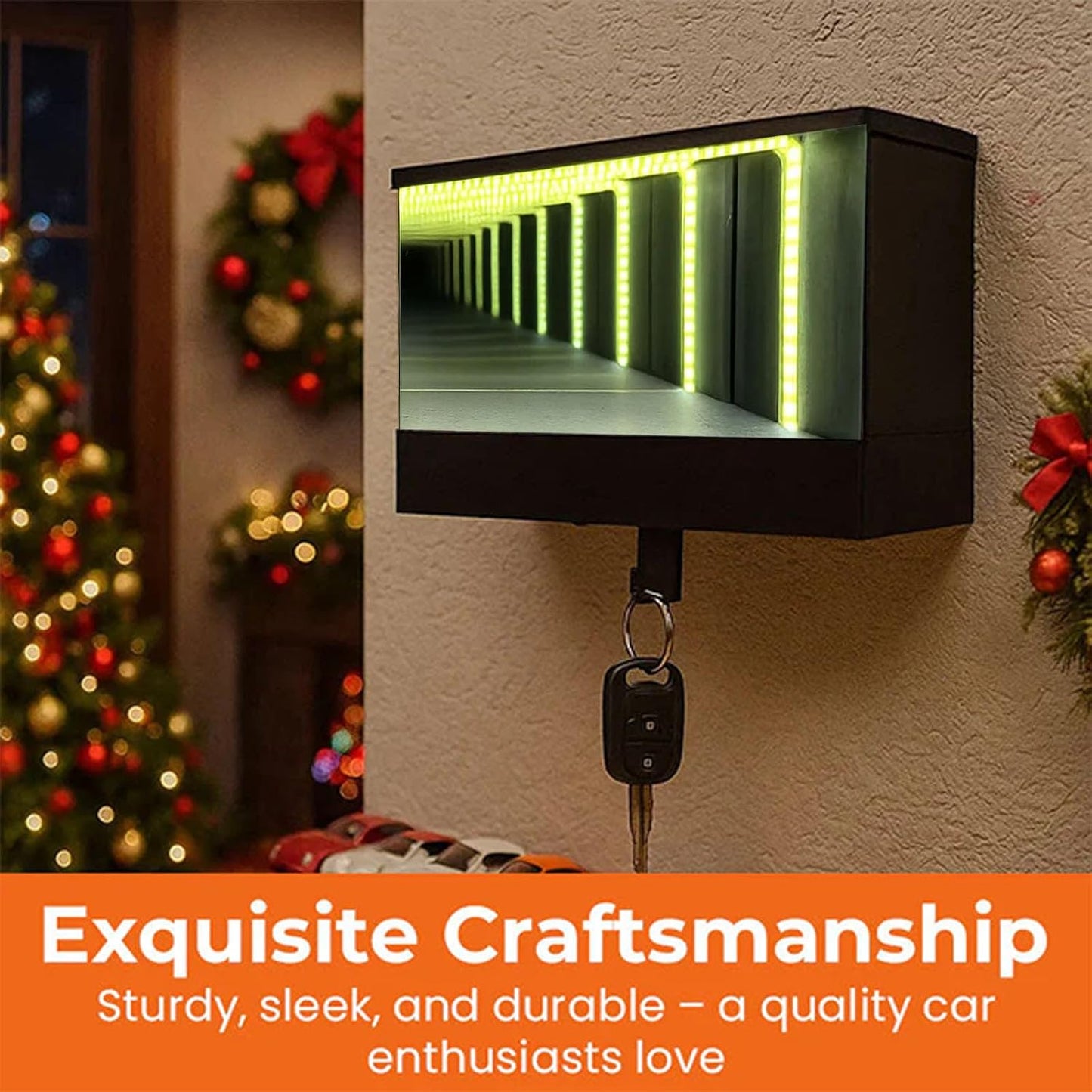  Organisateur De Garage Avec Crochet Mural Avec Lumières LED Pour Entrée Couloir Solution De Rangement Pour Les Amateurs De Voiture Support De Garage De Voiture