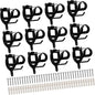  Lot De 12 Attaches En Fer Pour Une Organisation Stable Et Garage Avec Matériel De Montage - Finition Mate Permanente Contre L'oxydation Pour Un Rangement Flexible - Fixations D'entrée - Matériel De