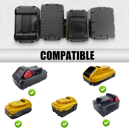 GENERIC Organiseur De Piles Mural En Acier Massif à 4 Emplacements | Porte-piles 18 V | Pour Garage, Bureau, Maison, Chambre à Coucher, étude, Salon Intérieur