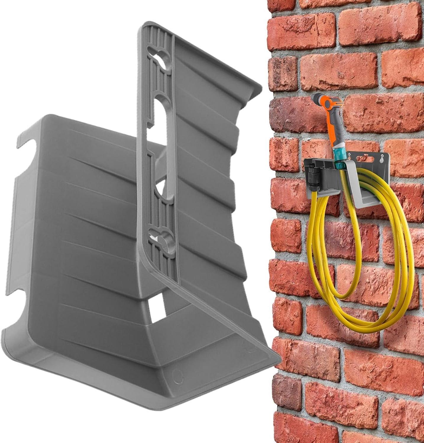  Support Mural Robuste Pour Tuyau D'arrosage | Pour Tuyau, Terrasse, Rail, Clôture, Maison, Piscine, Camping-car, Balcon, Garage, Tracteur
