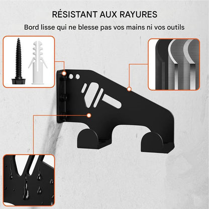  Générique Dispositif De Montage Mural Pour Tronçonneuse | Support Murale Pour Scie à Chaîne | Support Anti-Dérapant Pour Tronçonneuse,Pour Le Garage, L'Abri, Le Jardin, L'Atelier, Le Bureau, La