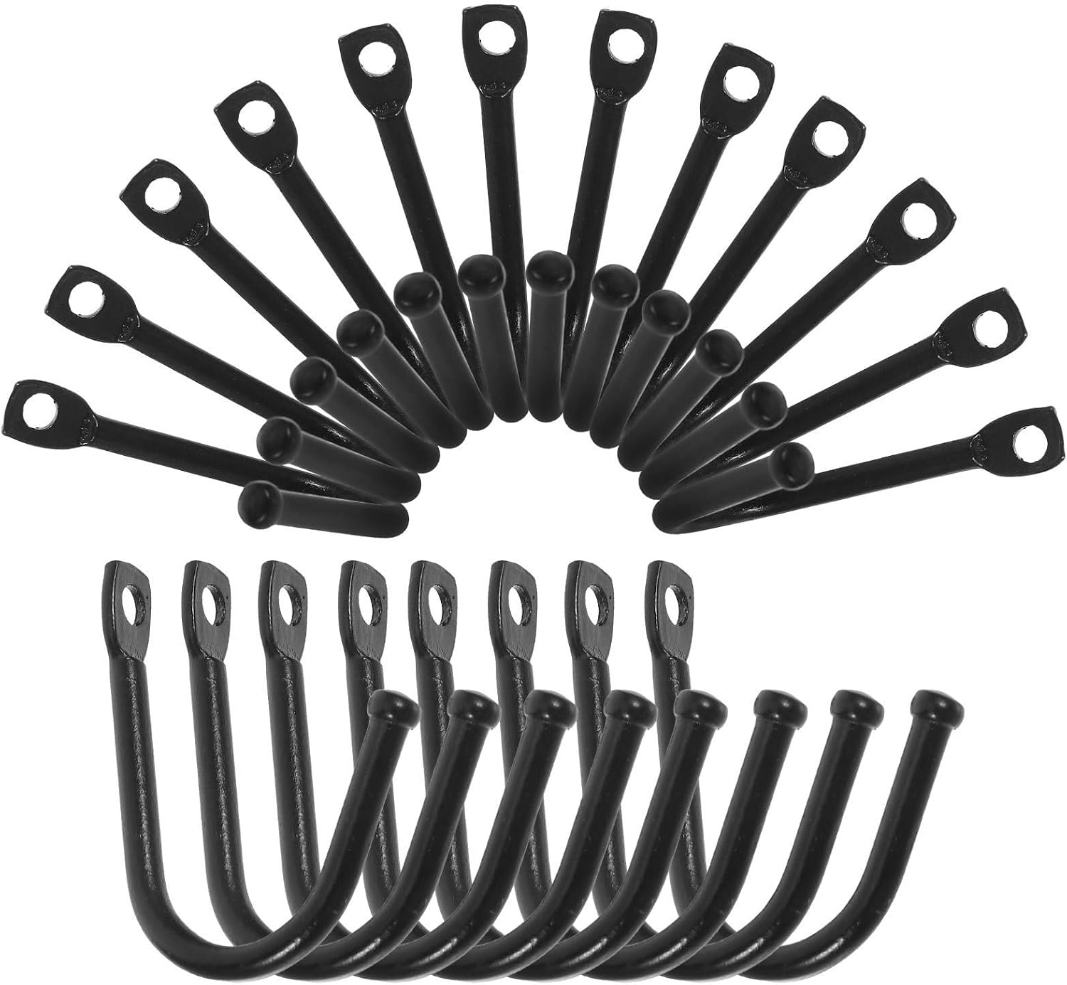  OUNONA Crochets Robustes Pour Suspendre Pour Garage Noir Lot De 20 Support Stable Et Solide, Crochets Muraux Puissants Et Rangement Outils