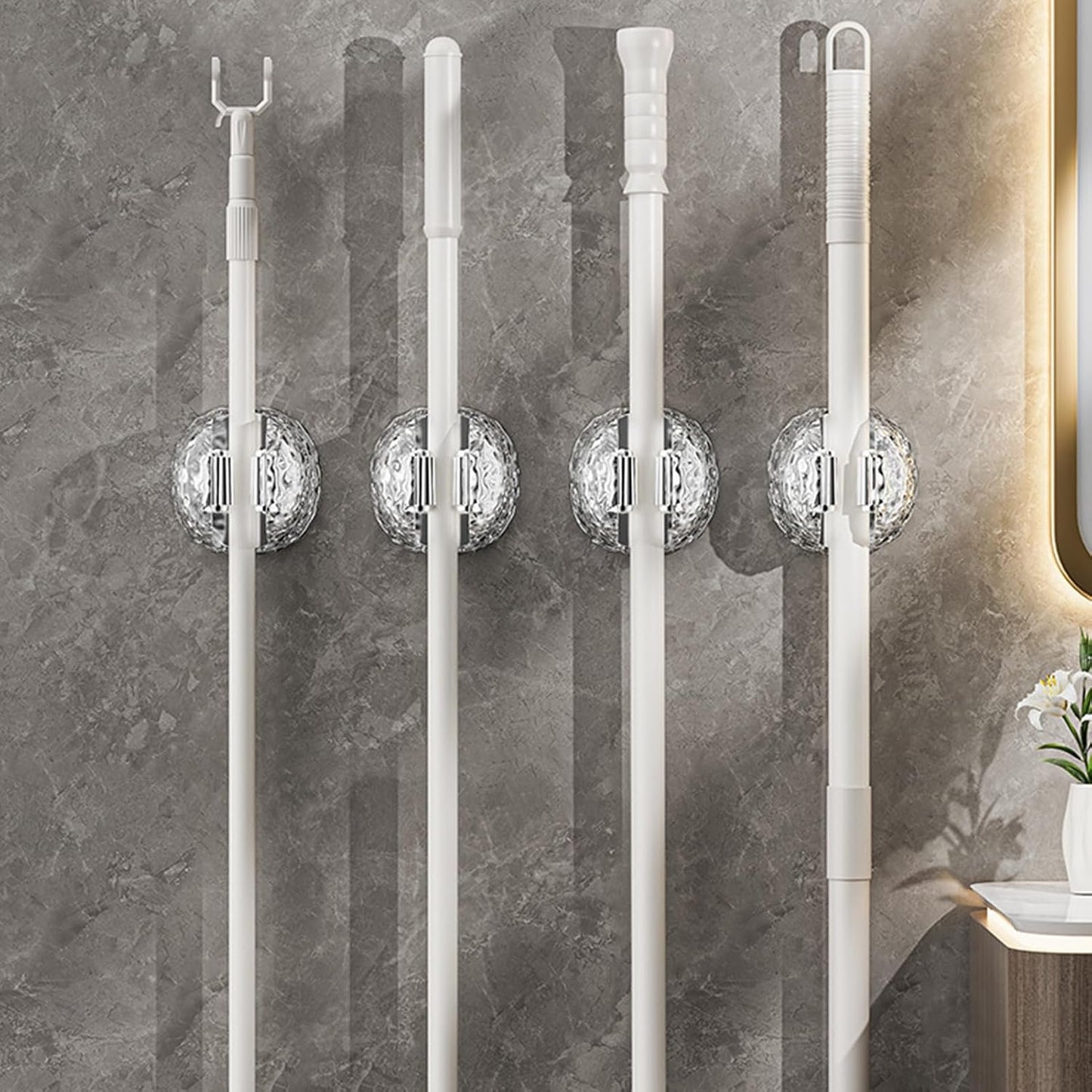 GENERIC Support Pour Serpillère – Organiseur Mural Pour Outils De Jardin, Balai Et Serpillère, Pour La Maison, Le Garage, L'extérieur, Le Jardin, La Cuisine, La Salle De Bain, Le Bureau