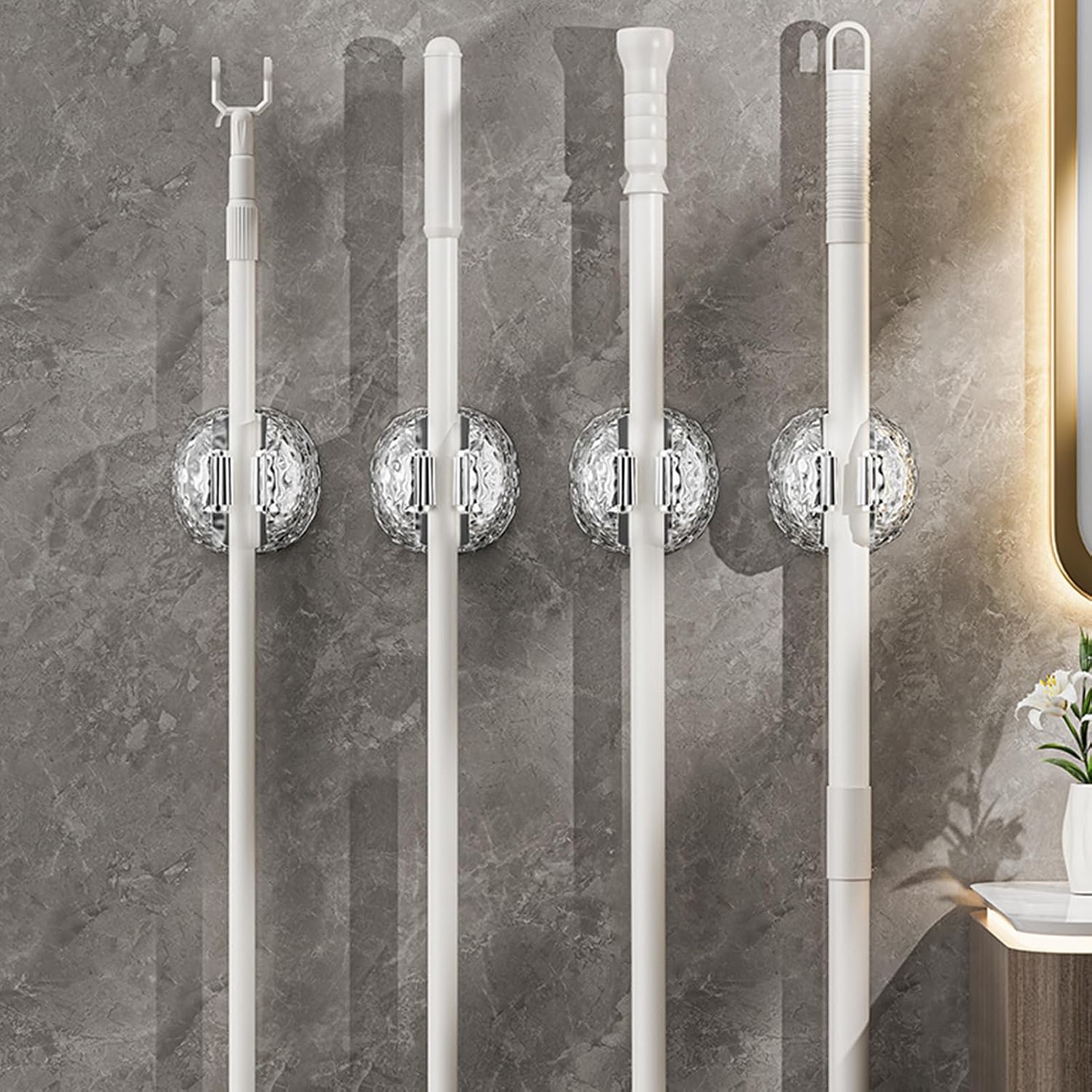 GENERIC Support Pour Serpillère – Organiseur Mural Pour Outils De Jardin, Balai Et Serpillère, Pour La Maison, Le Garage, L'extérieur, Le Jardin, La Cuisine, La Salle De Bain, Le Bureau