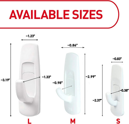  Command 17003ES Lot De 3 Grands Crochets Utilitaires Blanc