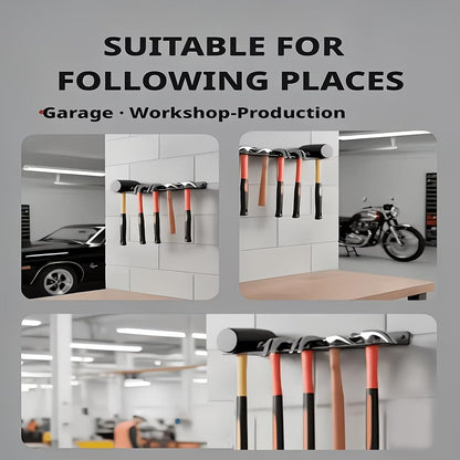  Générique Organisateur Mural Pour Outils,Support Mural De Garage à Cinq Compartiments Utilitaires - Organiseur De Rangement à Clés | Pour Abri, Atelier, Usine, Maison, Pinces, Tournevis Et Clés