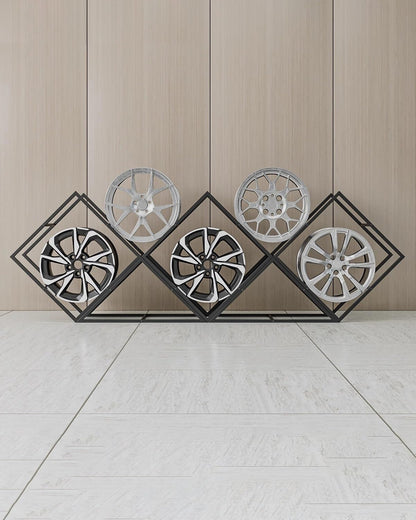  Générique Présentoir De Jantes De Pneus De Garage Robuste, Supports De Rangement Empilables, Organiseur à 7 Niveaux Pour Pneus De Voiture, Support De Jantes Durable Pour La Maison Et L'atelier