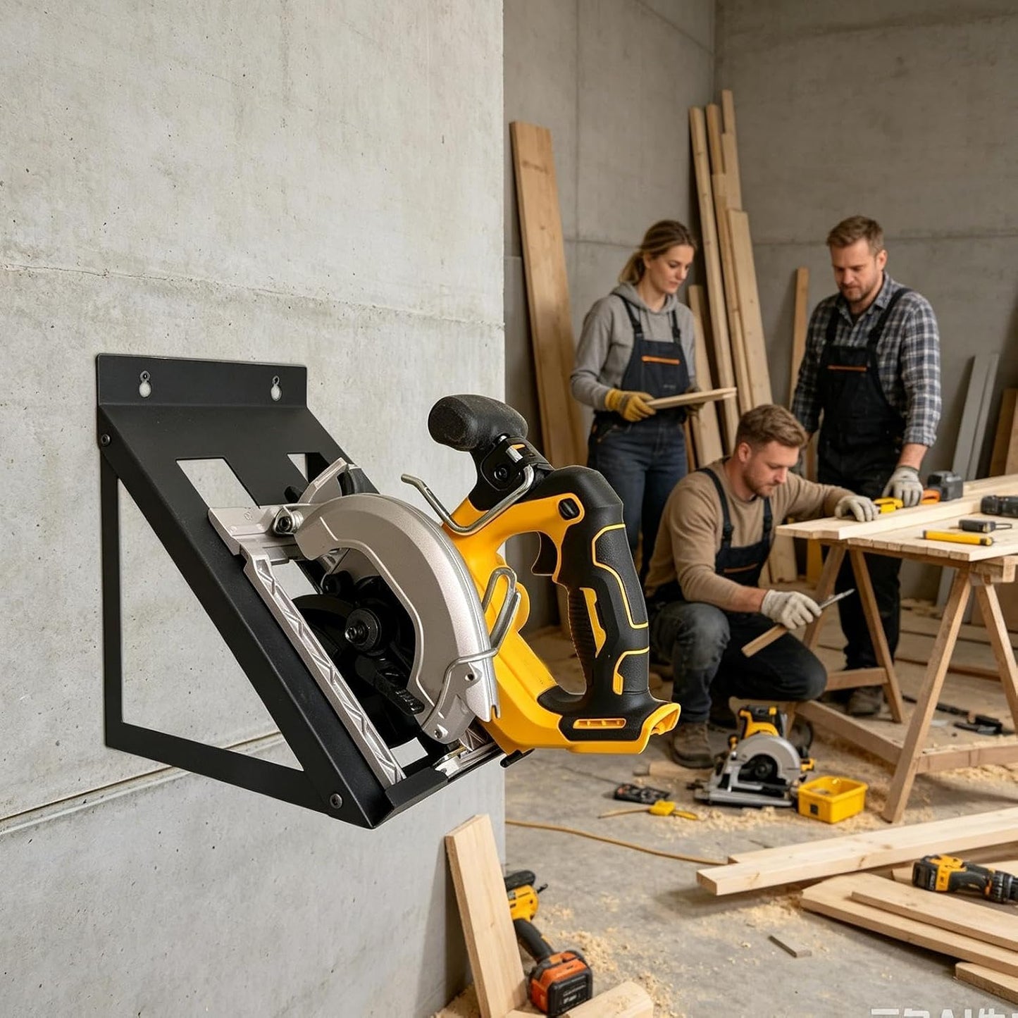  Générique Rangement Pour Outils électroportatifs | Rangement Mural Pour Scie Circulaire | Porte-Outils Mural | Pour Atelier Maison, Cabanon De Jardin, établi, Garage, Sous-sol, Jardin, Et Appartement