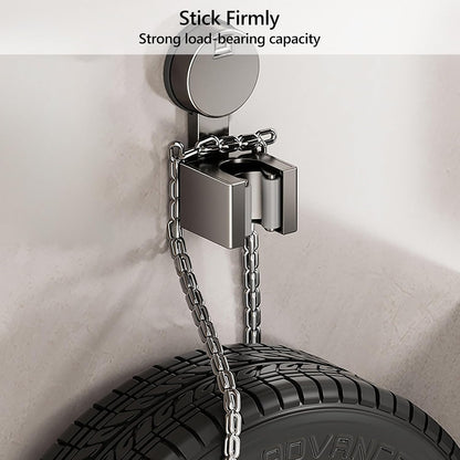  Porte-serpillère Portable à Fixation Murale Avec Ventouse Puissante Sans Endommager La Décoration Murale, Accessoire De Maison, Rangement D'outils De Nettoyage