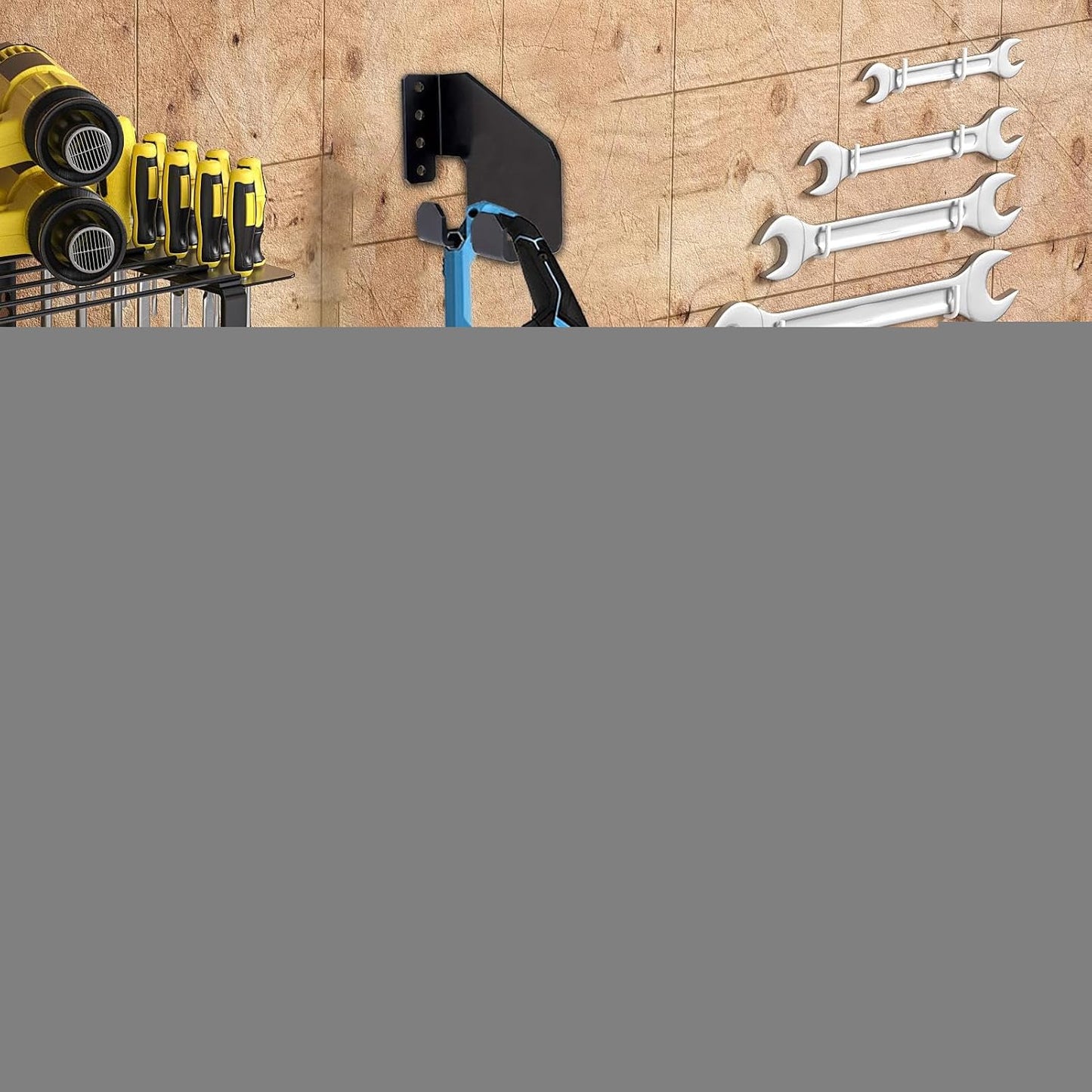  Porte-Tronçonneuse,Crochet De Stockage En Acier Au Carbone Pour Outils De Jardinage - Support De Rangement Pour Garage De Conception Économe En Espace Pour Tronçonneuse Scie à Main Pelle Pot à Huile É