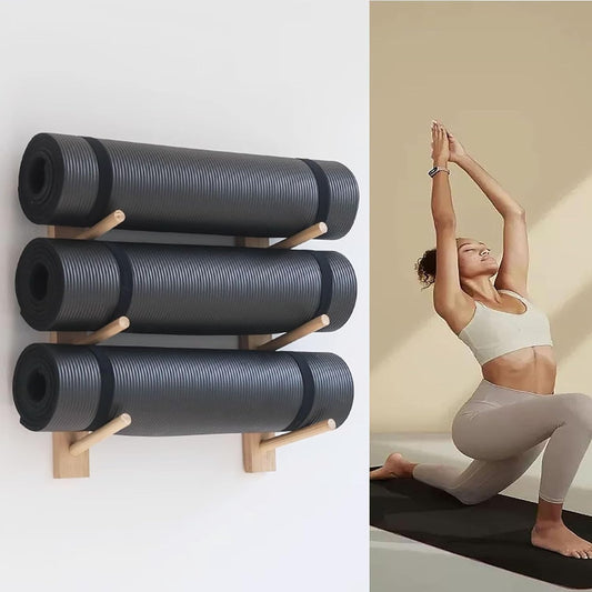  Ce Support De Rangement Pour Tapis De Yoga, Porte-Tapis De Yoga Mural, Support De Tapis De Yoga En Bois à 2-9 Niveaux, étagère Flottante Pour L'organisation De Votre Salle De Sport, Est Idéa