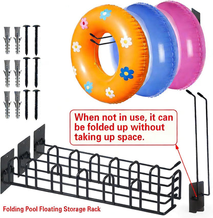  Lot De 3 Supports De Rangement Flottants En Fer Solide Pour Accessoires De Piscine Et équipements D'extérieur