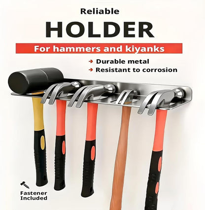 GENERIC Étagère De Rangement Pour Outils – Porte-outils Mural 5 Emplacements – Organiseur De Pinces Robuste Pour Abri De Jardin, Atelier, Usine, Pince à Visser, Clé à Molette