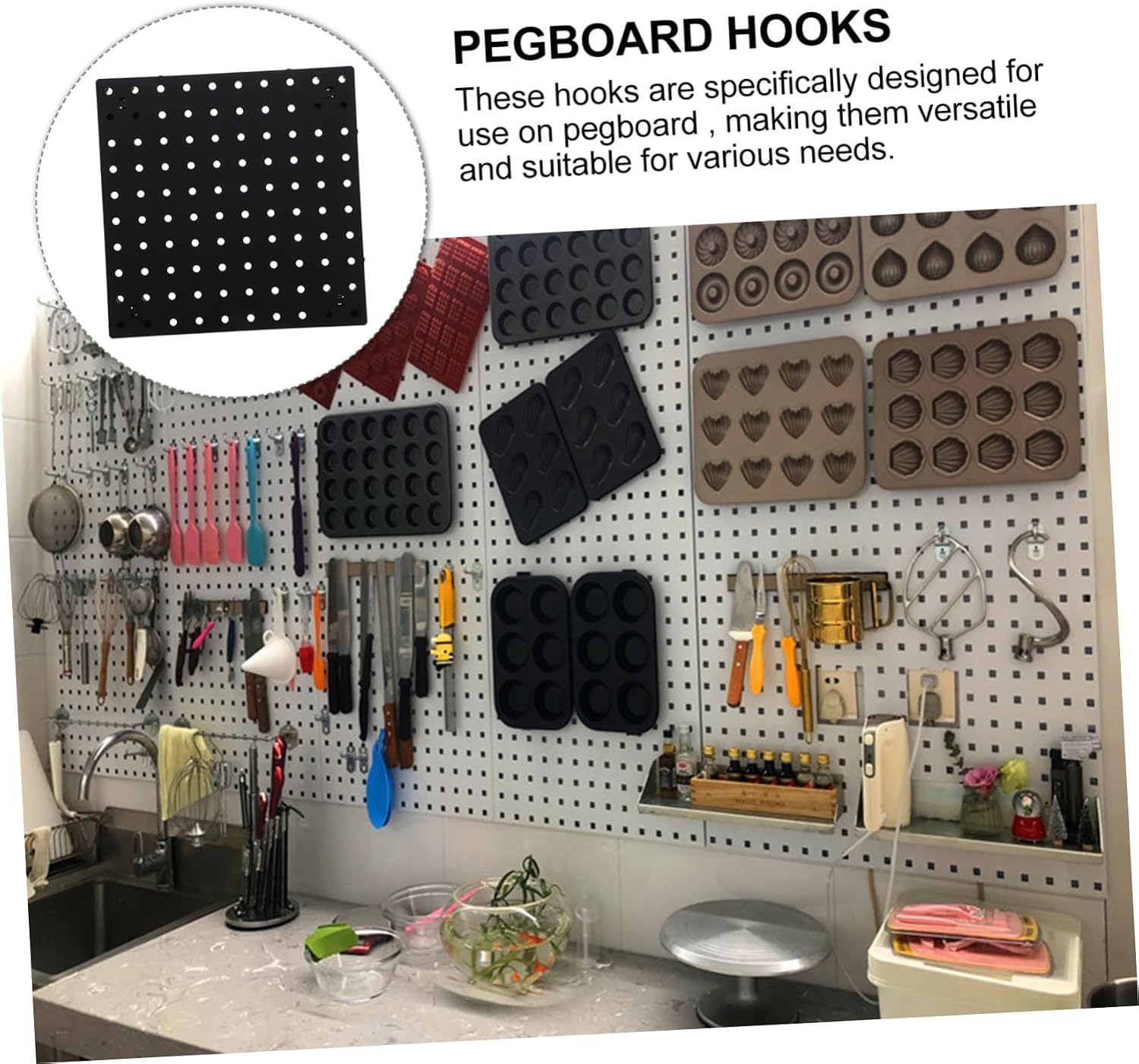  OUNONA Kit De Montage Mural 10 X 10 Pouces Pour Organisateur Doutils Panneau Mural Pour Garage Salle De Bain