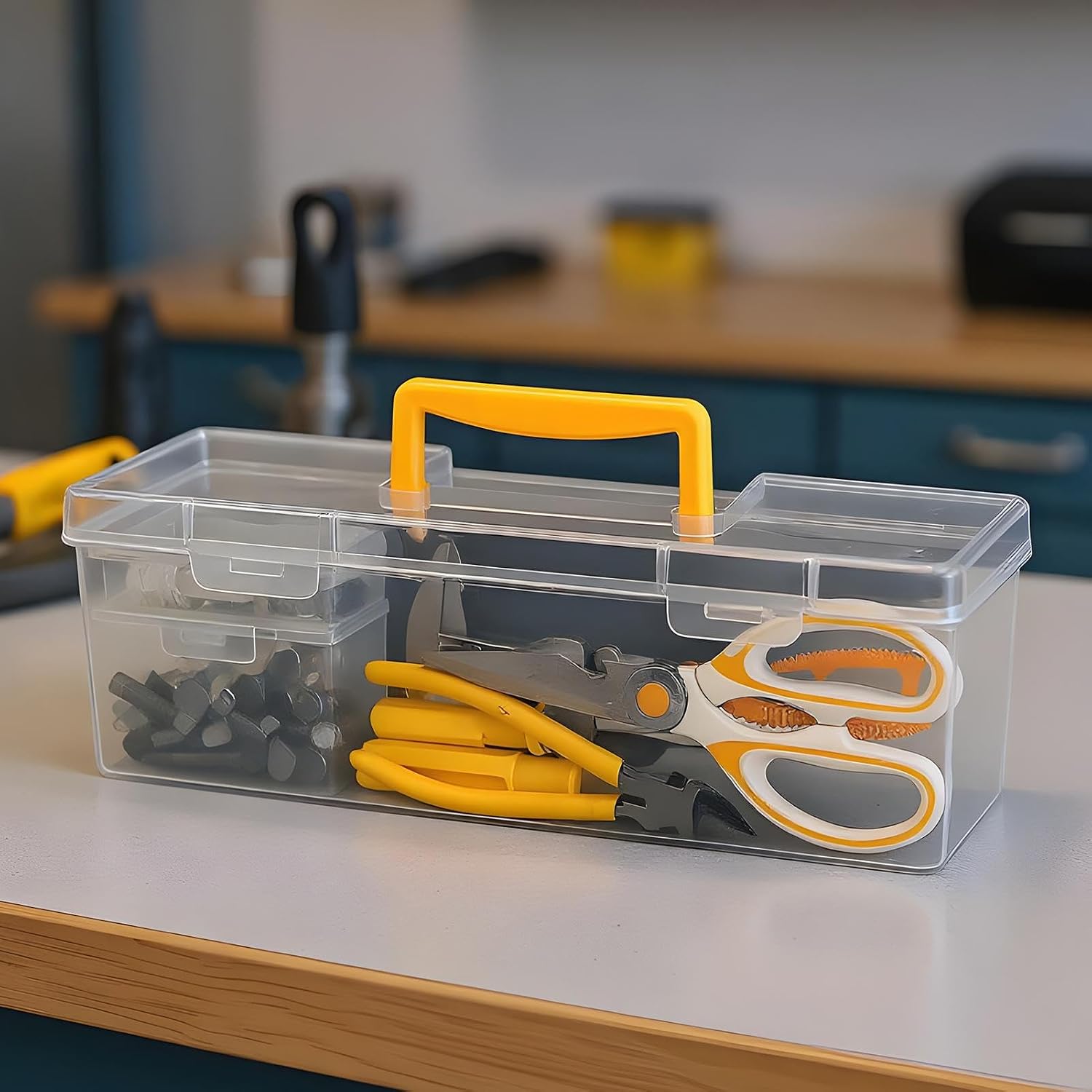  Boîte De Rangement Pour Petites Pièces, Boîtes à Outils, Boîtier Transparent à Compartiments Pour Pinces Tournevis Outils Électroniques