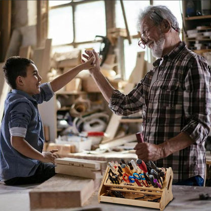  Support à Outils – Support De Tournevis En Bois 53 Trous, Organisateur De Plateau De Rangement, Affichage Compact Pour Outils à Main, Conception Facile D'accès, équipement D'atelier, Pour Garage, Bure