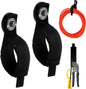  M METERXITY Lot De 2 Supports Magnétiques De Corde De 4,3 Cm De Diamètre Pour Garage, Atelier, Cordon D'extension, Sangle De Cordon D'organisation Pour Suspension/câbles/crochets De Rangement